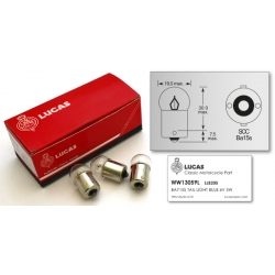 Lâmpada 6V 8W BA15S bolbo Longo l=37.5mm D=19mm Lucas